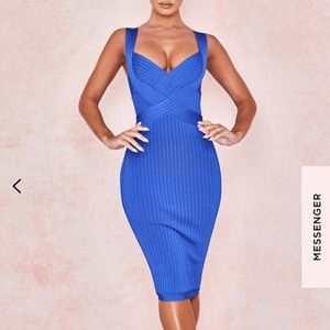 NWT House of CB Sharna Cobalt Blue Bandage Dress